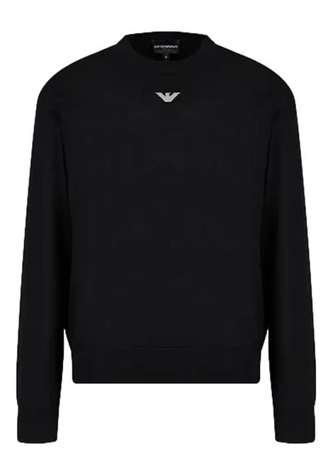 Shaved virgin wool jumper with jacquard eagle logo EMPORIO ARMANI | sweaters | 6R1MXG 1MNGZF008